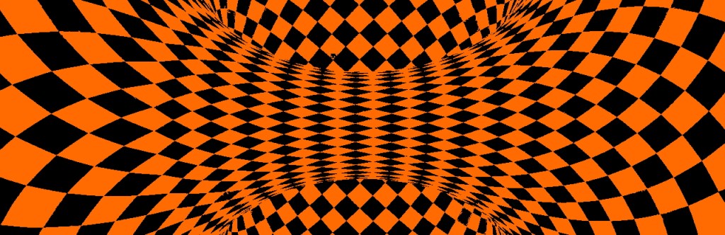Orange and Black Wormhole Optical Illusion
