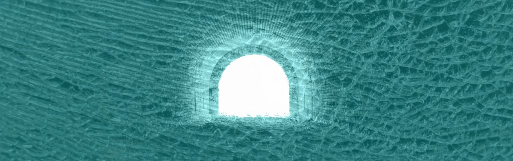 Light shining at the end of a tunnel